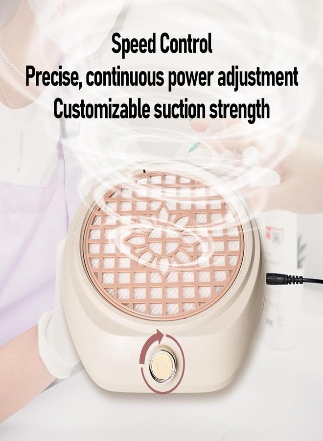 Yinhing Nail Dust Collector, 5000 RPM Supplies Stuff with Reusable Filter for Acrylic Polishing,Salon and Home (US Plug) - Image 3